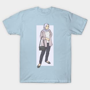 Girl In Lavender Outfit T-Shirt